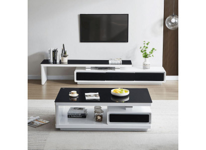  Designer Moderner Sideboard Schwarz-weiße Kommode TV-Ständen Luxus