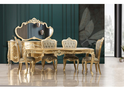Barock Antik Stil Esstisch Tisch Echtes Holz Klassische Designer Tische Rokoko