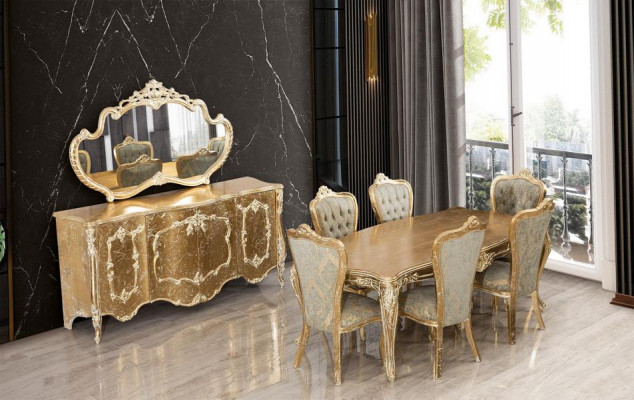Barock Antik Stil Esstisch Tisch Echtes Holz Klassische Designer Tische Rokoko