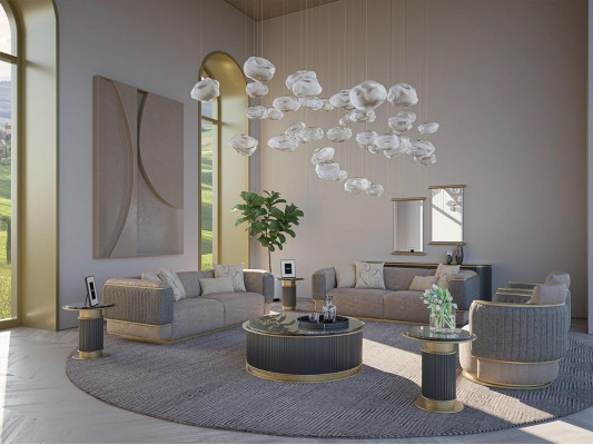 Sofagarnitur 4tlg Polstersofa Wohnzimmer Dreisitzer Sofa Design Modern Sessel