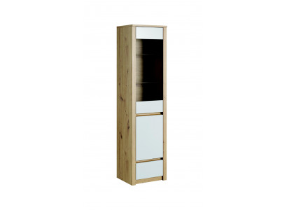 Kleiderschrank handgefertigt Massivholz Glasvitrine Holzschrank Wohnzimmer