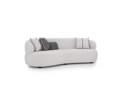 Wohnzimmer Weiß Sofa Dreisitzer Textil Polstermöbel Modern Designer Möbel
