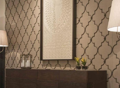 Wandverkleidung Design Textil messing Wohnzimmer Ausstattung neue Farbe beige-