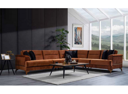 Designer Sofa Ecksofa Textil Wohnzimmermöbel Sofa L-förmige Sofas Neu