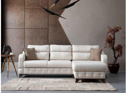 Luxuriöses Wohnzimmersofa Sofa L-Form Modern Bequem in Bleach Neu