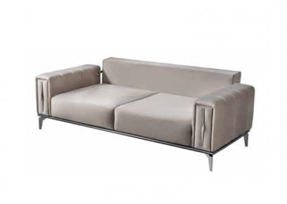 Bequemes Sofa Gepolstertes Luxussofa Moderner Stil Farbe Beige Für Wohnzimmer