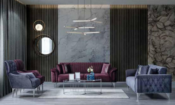  Moderner Zweisitzer Textilsofa Wohnzimmer Sitzmöbel Bequem Holzgestell