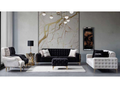  Sessel 1-Sitzer Sofas Stoffbezug moderner Stil Bequemer Sessel Weicher Sitz Neu