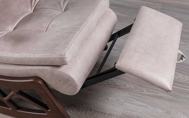 Moderner Holz Schaukelstuhl Edle Wohnzimmer Relax Möbel Holzgestell Neu