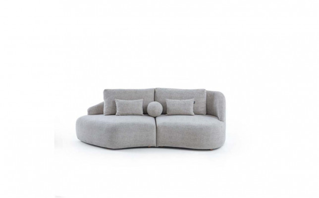 Moderner Hellgrauer 3-Sitzer Wohnzimmer Dreisitzer Luxus Couchen Sofas