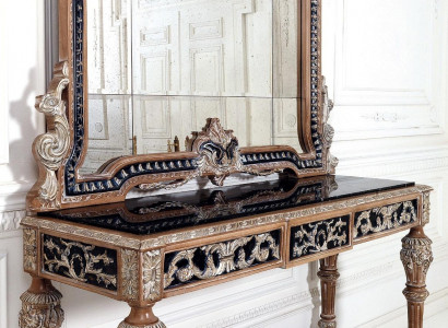 Wandspiegel Landhausstil Konsole Schminktisch mit Spiegel Konsolentisch Braun