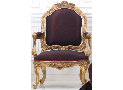 Stuhl Thron Barock Rokoko Textil 1 Sitzer Sofa Polster Sessel Italienische Möbel