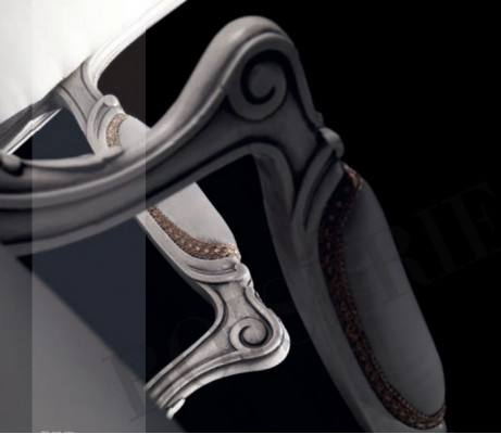 Stuhl Design Massivholz Armlehnen Luxus Sessel Esszimmer Wohnzimmer Büro Möbel