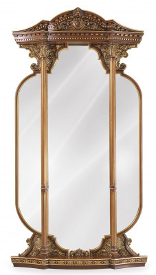 Wandspiegel Spiegel Schnitzerei Italienische Einrichtung Möbel 125x224cm Neu