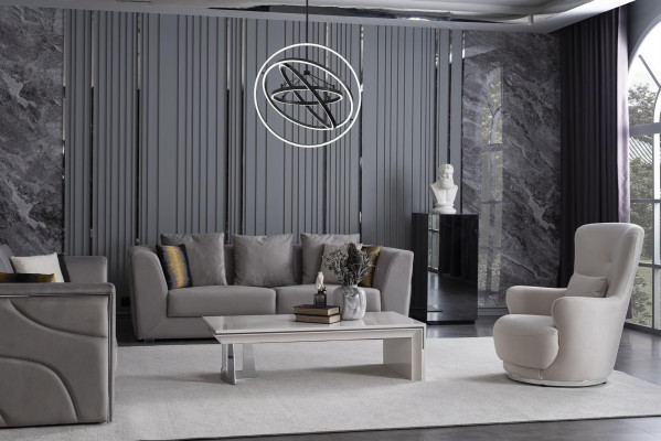 Villa Möbel Einrichtung Europäische Möbel Wohnzimmer Set Sofagarnitur 3tlg.