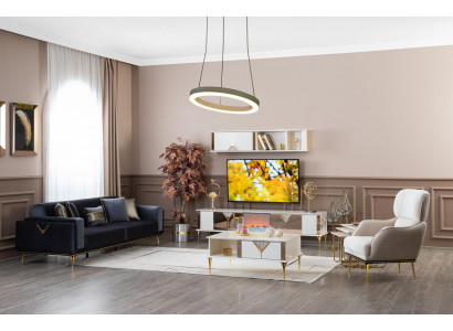 Sofagarnitur 31 Set tv Ständer Textil Polster Möbel Luxus Couchgarnitur 5tlg