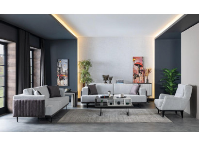 Wohnzimmer Sofagarnitur 331 Sitzer Couchtisch Beistelltisch 5tlg Modern