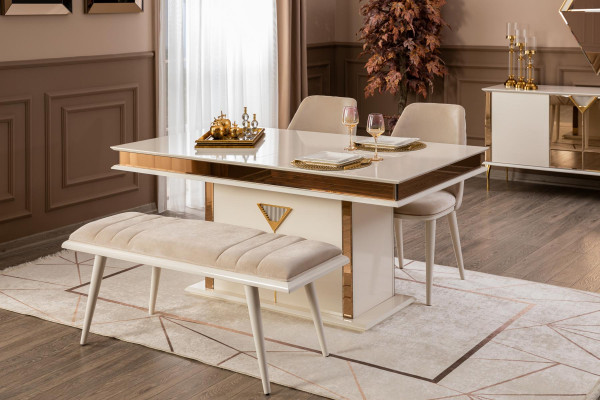 Esszimmer Stühle Polster Textil Design Modern Beige Luxus Lehnstuhl