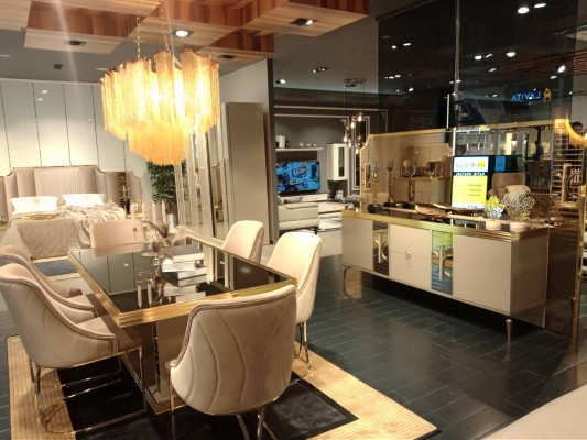 Esszimmer Garnitur Tisch 6x Stühle 8tlg. Stil Moderner neuer Luxus