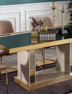 Esszimmer Garnitur Tisch 6x Stühle 8tlg. Stil Moderner neuer Luxus