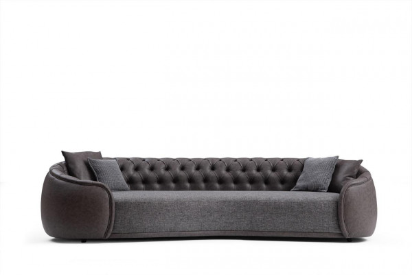 Sofa 4Sitzer Sofas Couchen Wohnzimmer Design Material Kunstleder Textil