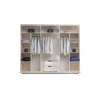 Kleiderschrank Holz Schlafzimmer Modern Luxus Schränke Beige Schrank