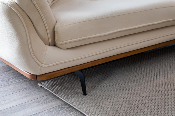 Beige Couch Polster Sofa Möbel Couchen Wohnzimmer Dreisitzer Textil Stoff