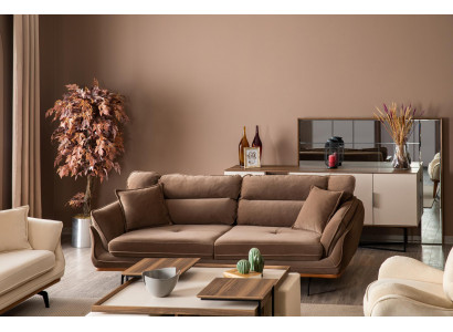 Dreisitz Couch Polster Sofa Möbel Couchen Wohnzimmer Dreisitzer Textil Stoff