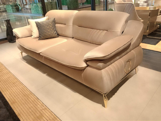 Wohnzimmer Sofa 3 Sitzer Beige Design Stil Möbel Moderne Sofas Neu