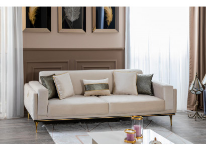 Italienische Stil Möbel Couch Luxus Sofa Dreisitzer Textil Couchen Stoff