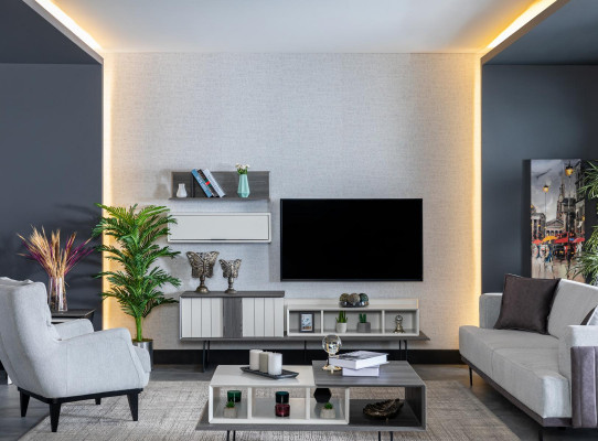 Wohnwand Schrank rtv sideboard Regal Wohnwände Wohnzimmer Anbauwand