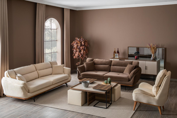 Multifunktions Couchtisch Wohnzimmer Holz Design Luxus Möbel Stil Modern braun