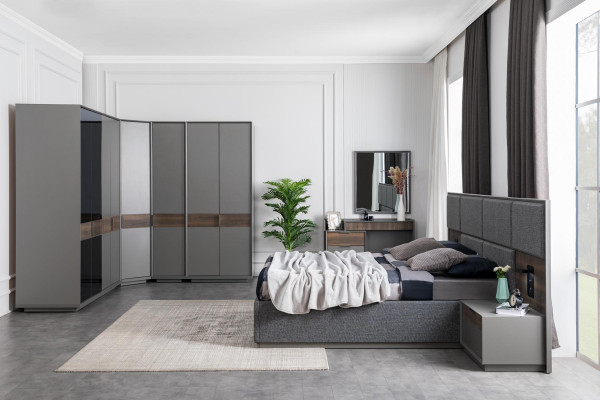 Schminktisch Spiegel Schlafzimmer Möbel Design Set Neu Set Grau Holz
