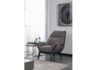 Wohnzimmer Sessel Design Couch Luxus Lounge Polster Neu modern grau