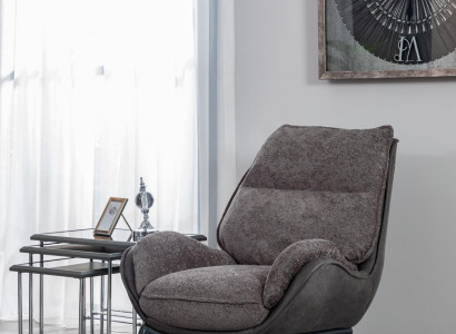 Wohnzimmer Sessel Design Couch Luxus Lounge Polster Neu modern grau