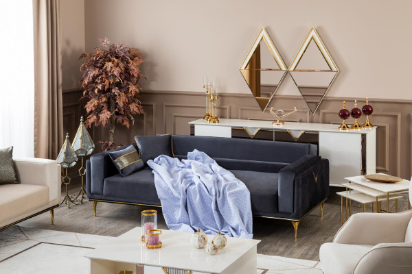 Beistelltisches Wohnzimmer Luxus Design neu Modernes weißes Material Holz