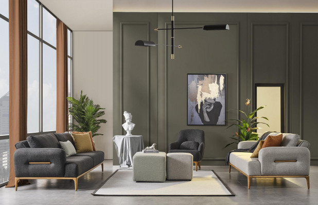 Sofa 4 Sitzer Luxus Design Couch Sofas Luxus Polster Möbel Modern 274cm