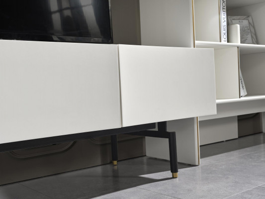 Wohnzimmer tv Ständer Möbel rtv Fernseher Sideboard Stil Weiß Luxus Holz