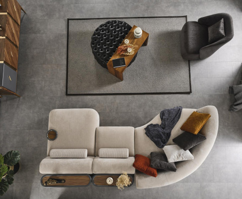 Wohnzimmer Couchtisch Set Hocker Design Luxus Möbel 2tlg neu Modern