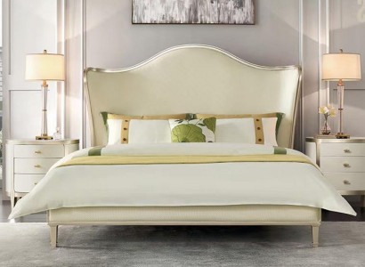 Modernes Schlafzimmer-Set mit Doppelbett und Nachttischen