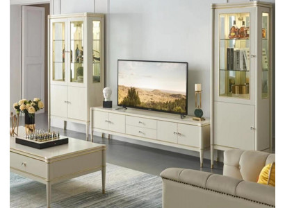 Design Wohnwand Sideboard 2x Schrank rtv Lowboard Anrichte 3 tlg. Set