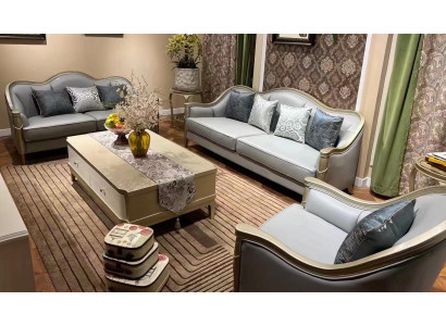 Sofagarnitur 3+2+1 Sitz Set Design Couch Sofa Polster Couchen Hotel