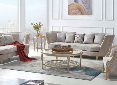 Luxus Sofagarnitur Hotel Möbel Sofa Couch Elegante Stil Stoffsofa