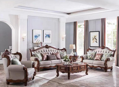 Sofagarnitur 3+2+1 Sitzer Gruppe Sofa Sessel Sofas Klassisches Set