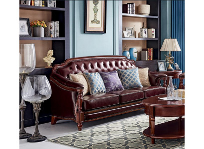 Chesterfield Dreisitzer Couch Polster Sofa Klassisch Sofas Zimmer