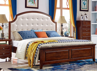 Bett Möbel Holz Design Betten Massiv Doppelbett Schlafzimmer klassisch