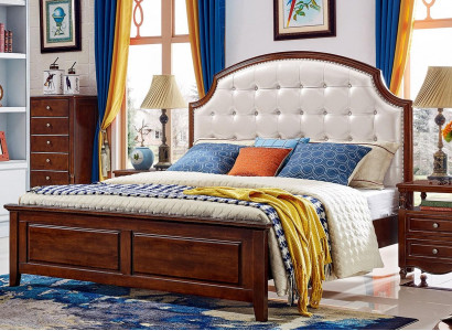 Luxus Set 3tlg.Bett 2 Nachttische Schlafzimmer Betten Holz Bettgestell