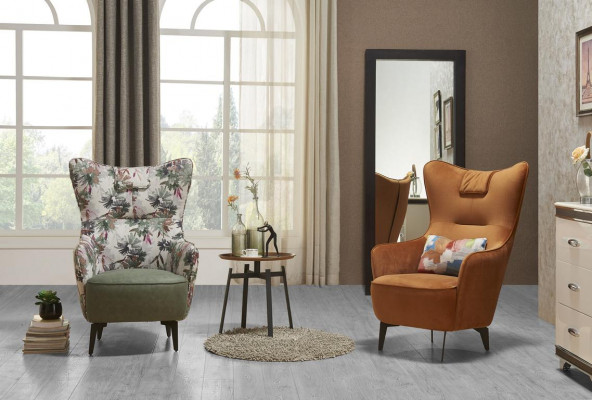 Ohrensessel Sessel Einsitzer Stuhl Hotel Relax Möbel Kanzlei Empfang