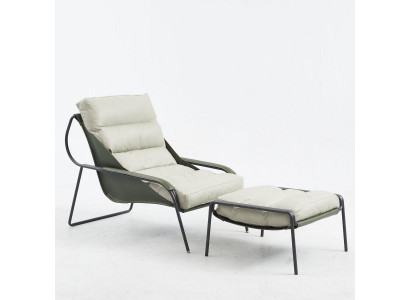 Relax Liege Sessel Möbel 2tlg. Einrichtung Set Fußhocker Stuhl Lehn