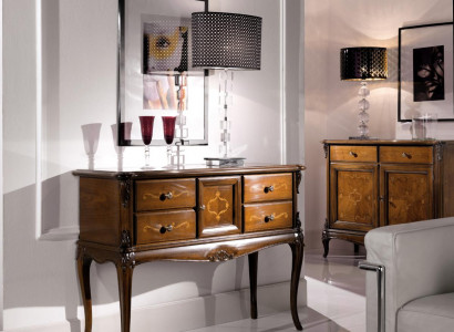 Anrichte Kommode Holz Italienische Möbel Schrank Konsolen Kommoden Konsole Neu